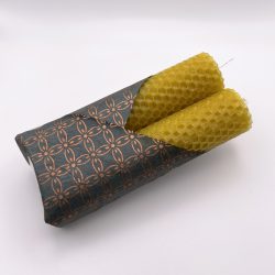 Natural Hand Rolled Beeswax Candles {set of two}