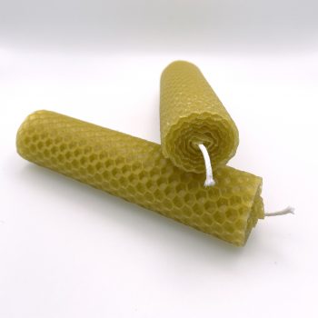 Natural Hand Rolled Beeswax Candles {set of two} - Image 3