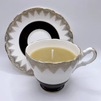 Vintage Teacup Beeswax Candle 'Harrowby' - Image 2