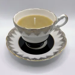 Vintage Teacup Beeswax Candle 'Harrowby'