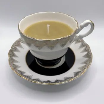 Vintage Teacup Beeswax Candle 'Harrowby'