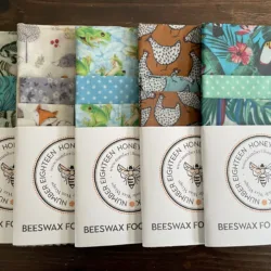 Beeswax Food Wraps Mixed Pack {S,M,L} Animal Designs