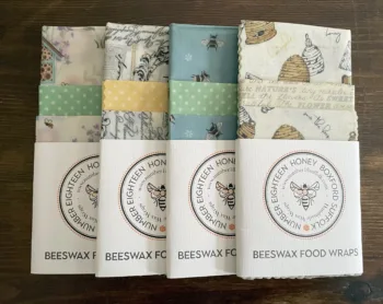 Beeswax Food Wraps Mixed Pack {S,M,L} Bee Designs