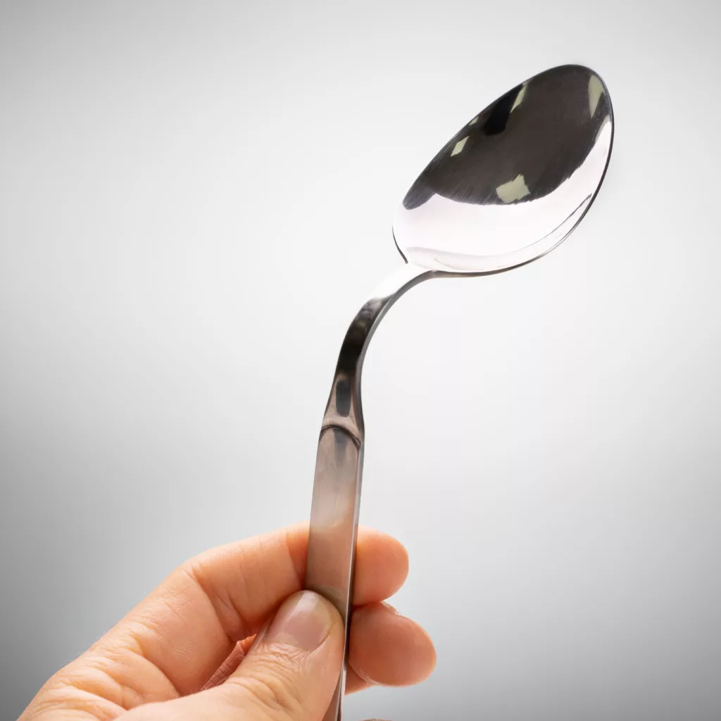 Bent teaspoon