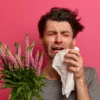 Man with hayfever
