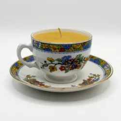 Vintage teacup candle Kashan